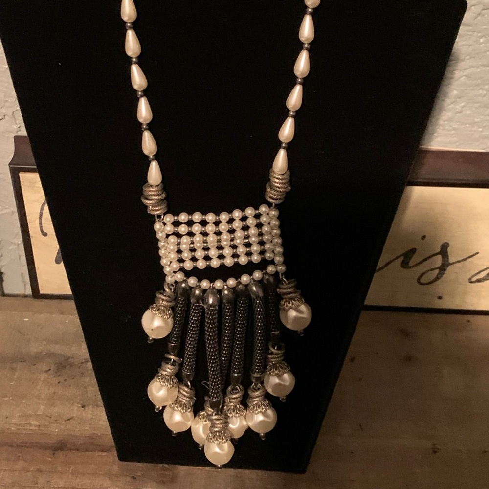 Black and White Statement Necklace